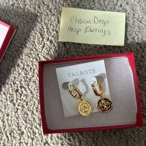 Nwt Talbots charm drop earrings
